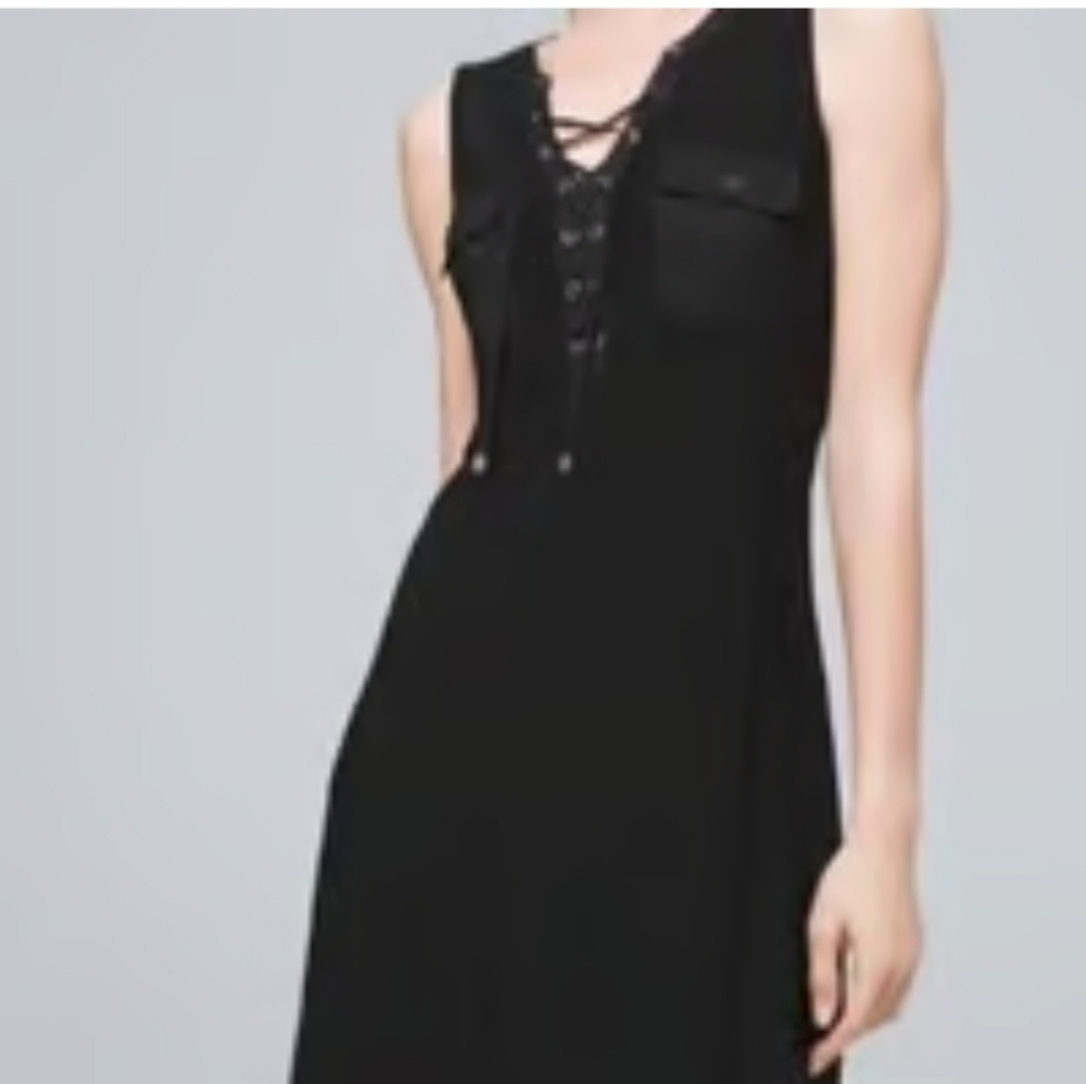 White House Black Market Sleeveless Black Dress Size Large